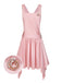 Light Pink 1920s Satin Square Neck Back Bow Dress - vintage dress, retro fashion, Gatsby party