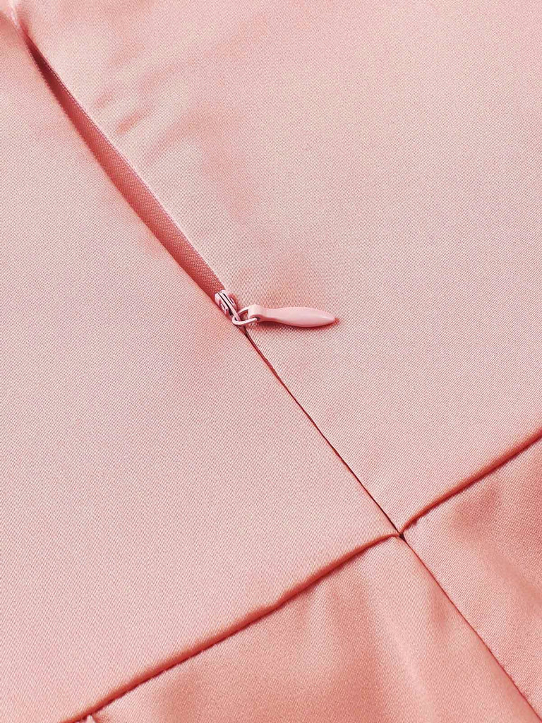 Light Pink 1940s Solid Bow Dress — a 1940s silhouette that turns sidewalks into runways