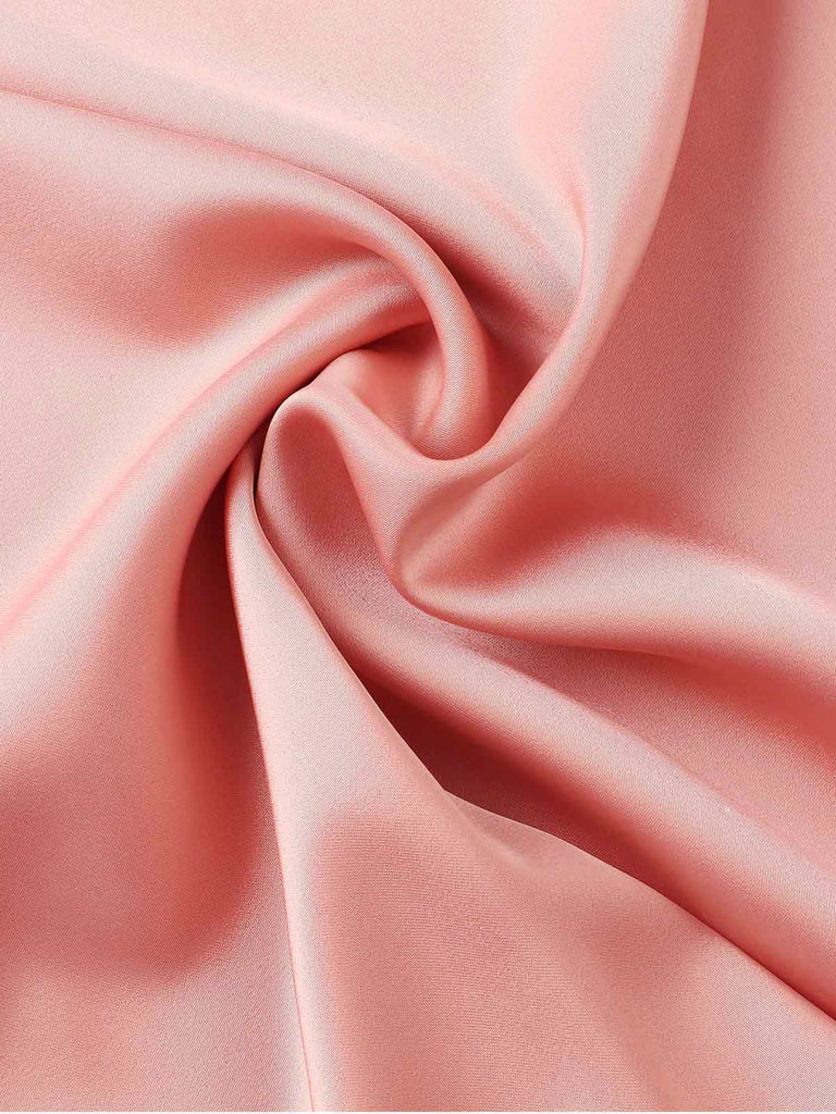 She slips into this Light Pink 1940s Solid Bow Dress and suddenly it's a 1940s daydream