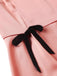 Light Pink 1940s Solid Bow Dress: where 1940s romance meets her modern spirit