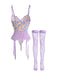 Lilac 1950s Lace Sleepwear Classic Two Piece Set 2