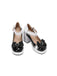 She finds her vintage story in this Mary Jane Color Block Chunky Heel Shoes
