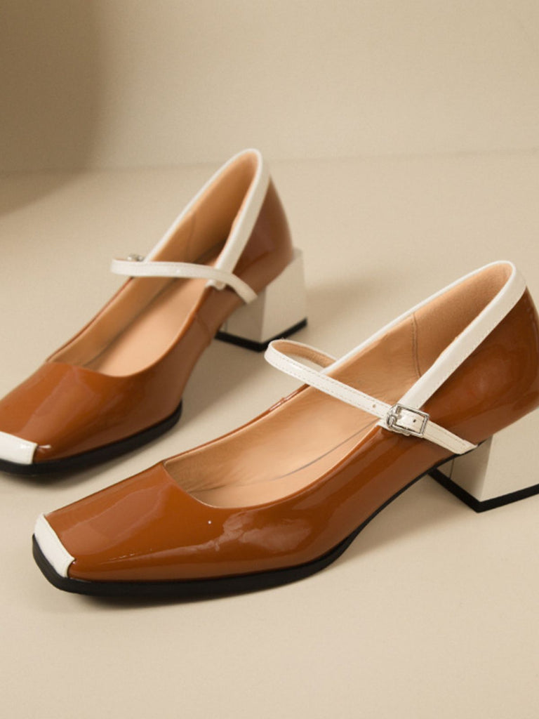 Mary Jane Patent Leather Chunky Heel Shoes: timeless vintage elegance she makes her own
