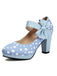 Mary Jane Polka Dots Bowknot Chunky Heels — vintage style that transcends decades