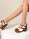 Mary Jane Studded Square Toe Block Heel Shoes - vintage shoes, retro heels