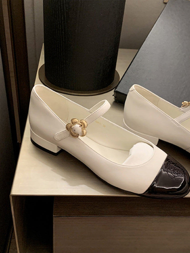 Mary Jane Thick Heel Leather Shoes — vintage vintage charm for her modern wardrobe