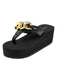 Metal Chain Wedge Flip Flop Slippers, vintage fashion, retro style - perfect for women who love vintage and retro fashion