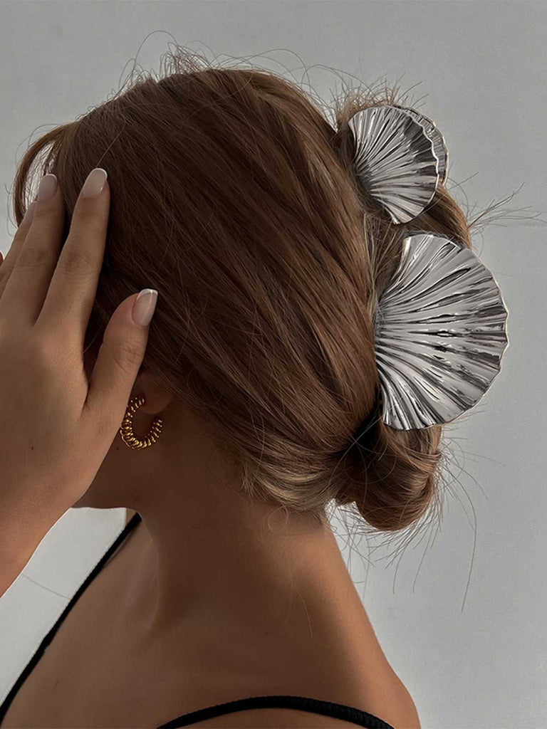 Metallic Alloy Shell Small Hairpin - vintage fashion, retro style