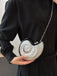 Metallic Seashell Clutch Chain Bag - vintage fashion, retro style