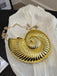 Metallic Seashell Clutch Chain Bag - vintage fashion, retro style