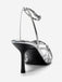 Metallic Silver Strappy Stiletto Sandals | vintage fashion, retro style, classic elegance - perfect for retro fashion enthusiasts