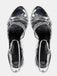 Metallic Silver Strappy Stiletto Sandals - vintage fashion, retro style, classic elegance for vintage lovers
