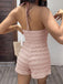 Misty Rose 1960s Lace Halter Jumpsuit 4