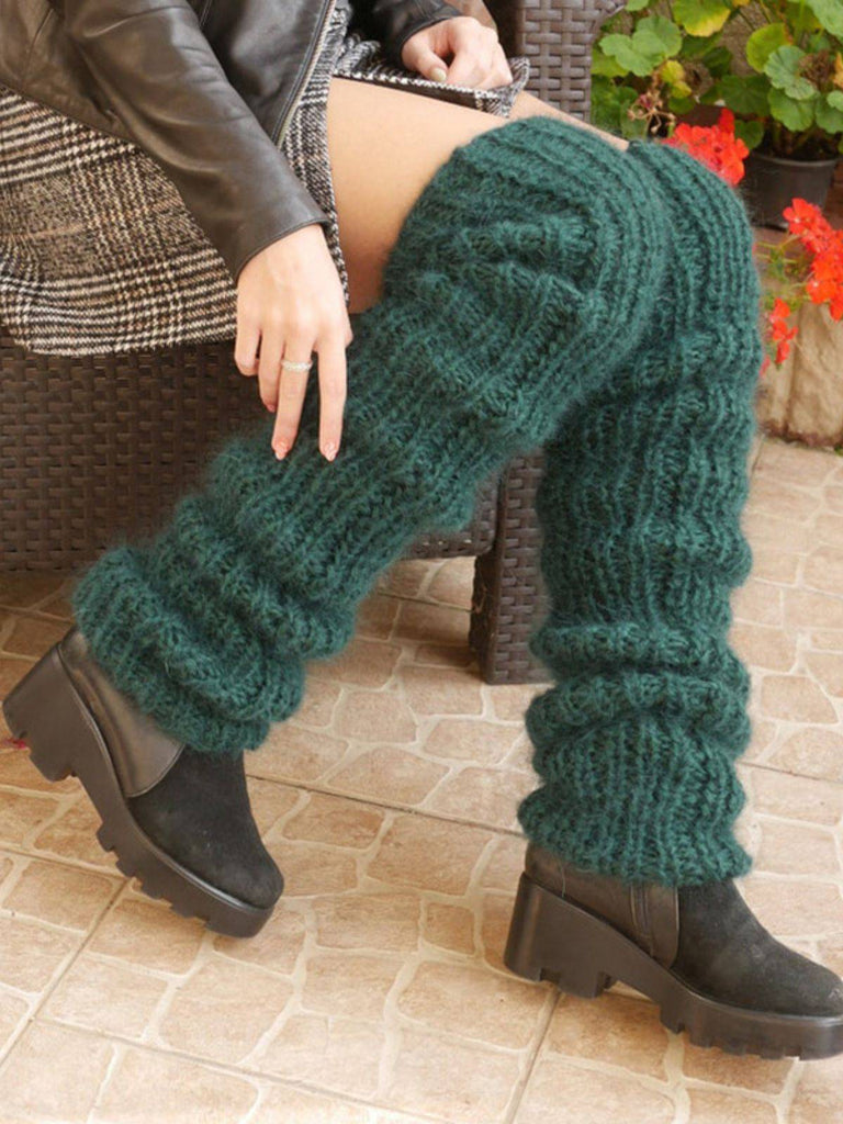 Mohair knitted Long-Pile Socks - vintage fashion, retro style