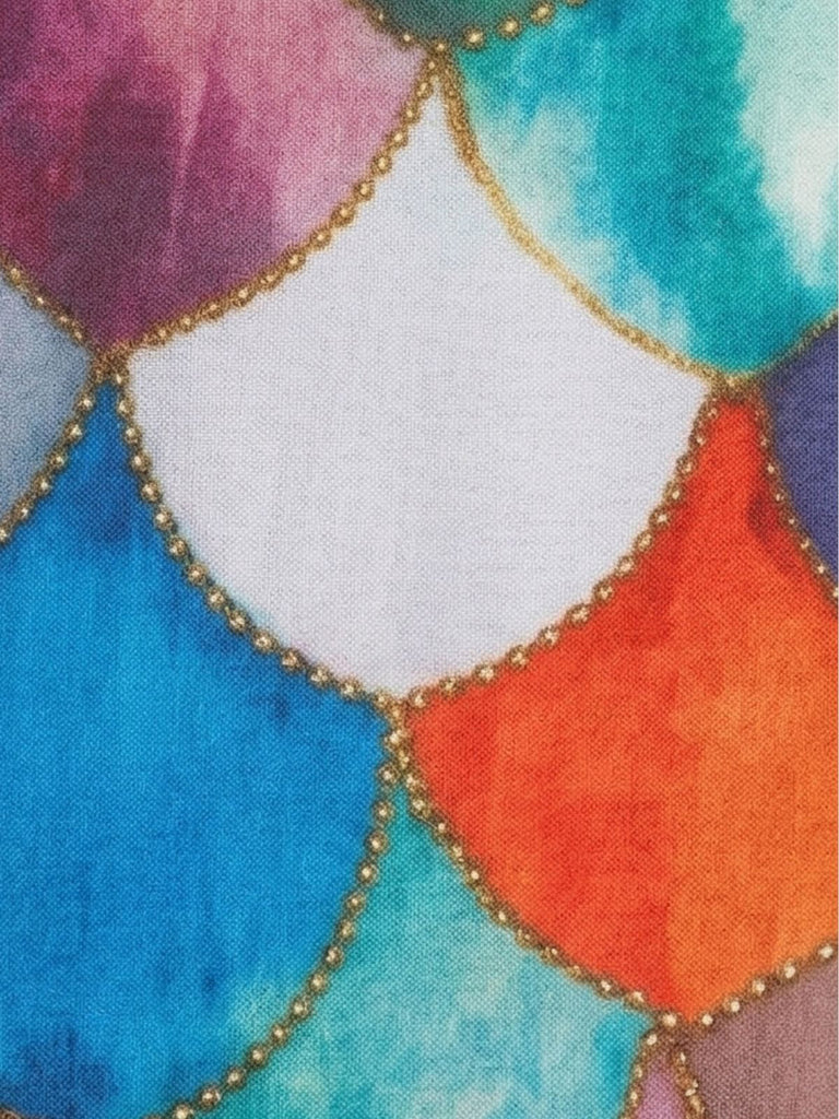 Multicolor 1930s Mermaid Scale Slip Dress | vintage dress, retro fashion, elegant style - perfect for retro fashion enthusiasts