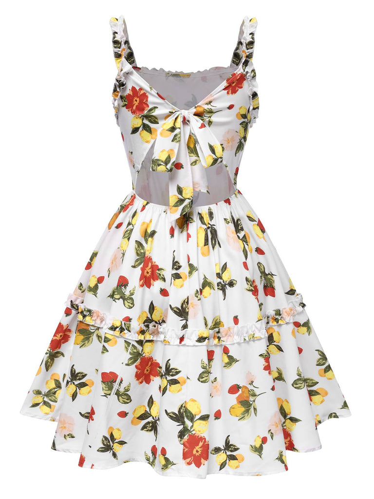 1940s Back Hollow Lemon Floral | 1940s | vintage dress, retro fashion