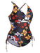 1940s Print One-Piece Swimsuit: 1940s Riviera elegance, reimagined for her