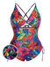 1940s Print One-Piece Swimsuit: 1940s Riviera elegance, reimagined for her
