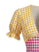 Multicolor 1940s V-Neck Plaid Patchwork Swing Dress, vintage dress, retro fashion, rockabilly, pin-up fashion - perfect for women who love vintage and retro fashion
