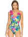 [Pre-Sale] Multicolor 1950s Halter Artificial Flowers Swimsuit, vintage swimsuit, pin-up swimwear - perfect for women who love vintage and retro fashion