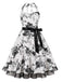Multicolor 1950s Halter Floral Lace Hem Dress, vintage dress, retro fashion, rockabilly, pin-up fashion - perfect for women who love vintage and retro fashion