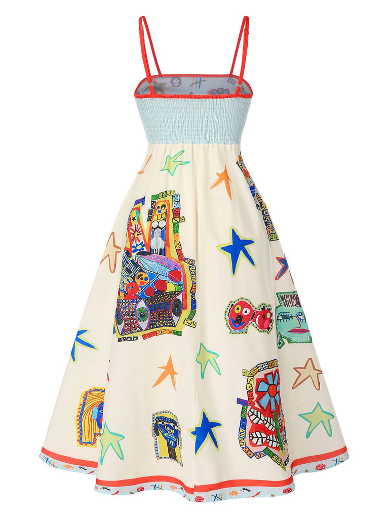 Multicolor 1950s Marine Life Print Dress, vintage dress, retro fashion, rockabilly, pin-up fashion - perfect for women who love vintage and retro fashion