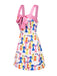 This Multicolor 1960s Bow Puppy Print Dress wraps her in 1960s elegance, one twirl at a time