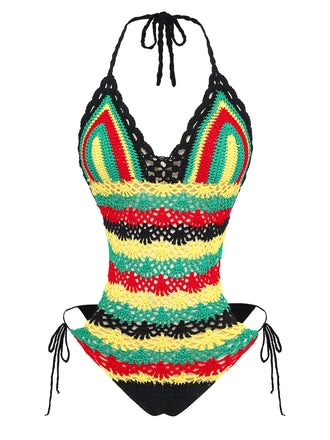 1960s Crochet One Piece One Piece Swimsuit