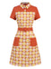 Multicolor 1960s Daisy Lapel Belt Dress, vintage dress, retro fashion - perfect for women who love vintage and retro fashion