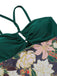 Multicolor 1960s Floral Halter One-Piece Swimsuit — because 1960s glamour never goes out of style