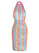 Multicolor 1960s Rainbow Mesh Nightgown 6