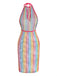 Multicolor 1960s Rainbow Mesh Nightgown 5