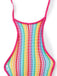 Multicolor 1960s Rainbow Mesh Nightgown 4