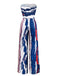Multicolor 1960s Splashing Ink Strapless Jumpsuit - vintage jumpsuit, retro fashion