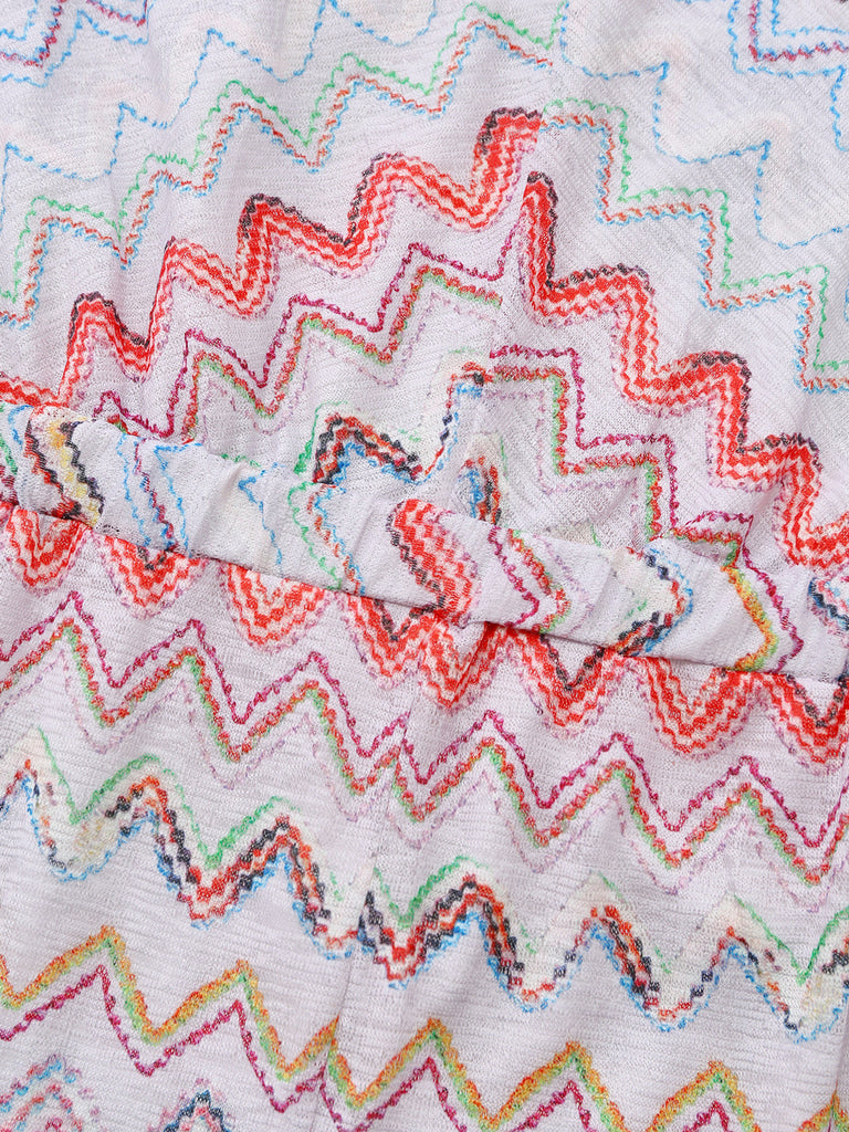 Multicolor 1960s Printed Sleeveless Romper 4