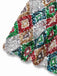 Multicolor 1970s Argyle Sequined Bodycon Dress - vintage dress, retro fashion