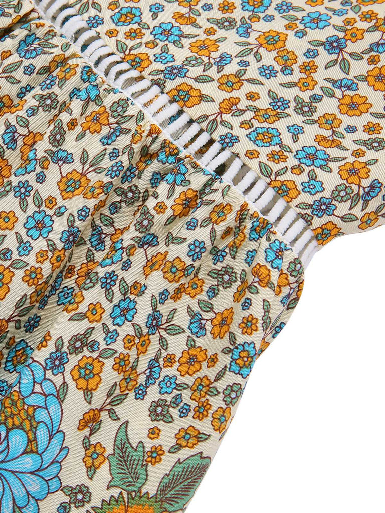 Multicolor 1970s Floral Bohemia Skirt — because 1970s glamour deserves an encore