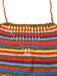 Multicolor 1970s Striped Tassel Crochet Halter Bikini Set - vintage swimwear, retro swimsuit, pin-up style for vintage lovers