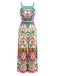 Multicolor 1970s Tropical Pineapple Print Wide-Leg Jumpsuit - vintage romper, retro jumpsuit for vintage lovers