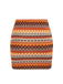 Multicolor 1970s Zigzag Knit Mini Skirt - vintage skirt, retro style