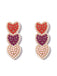 She adds this Multicolor Hearts Imitation Pearls Dangle Earrings and suddenly it's vintage perfection