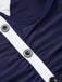 Navy Blue 1950s Pleated Halter Swimsuit: timeless style reimagined