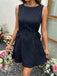 Navy Blue 1960s Striped Vintage Classic Dress 8