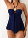 Navy Blue 1980s Cutout Set Tankini 3