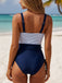 Navy Blue 1980s One Piece One Piece Swimsuit 4