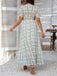 1970s V-Neck Boho Smocked-Waist Floral Dress