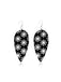 Black Halloween Spiderweb Teardrop Earrings