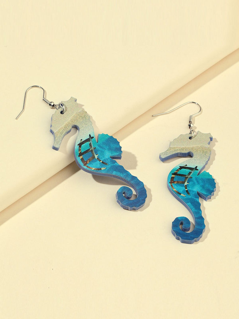 Retro Sea Creature Ombré Dangle Earrings