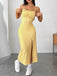 1930s Spaghetti Strap Daisy Slit Dress