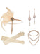 4PCS 1920s Feather Headband Gloves Accessories Set